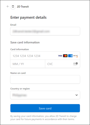 Edit Payment Details pop-up